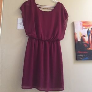 FINAL SALE!! RED DRESS SIZE M GOLD ACCENT IN BACK