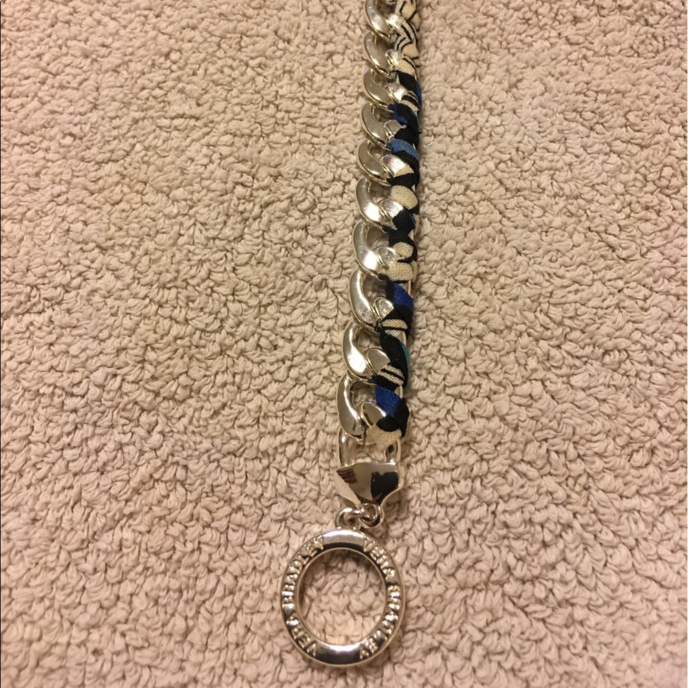 Vera Bradley Navy and White Braided W/Silver Side