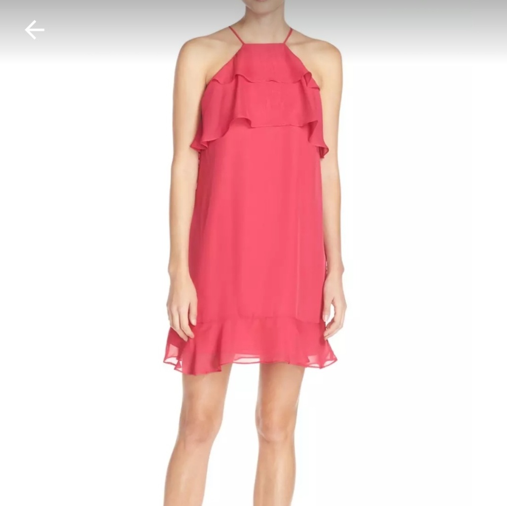 Pink ruffle dress
