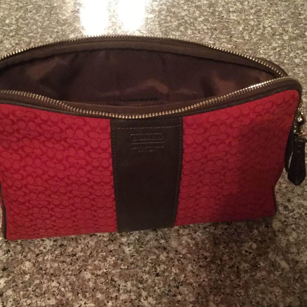 Extra large Coach makeup bag.