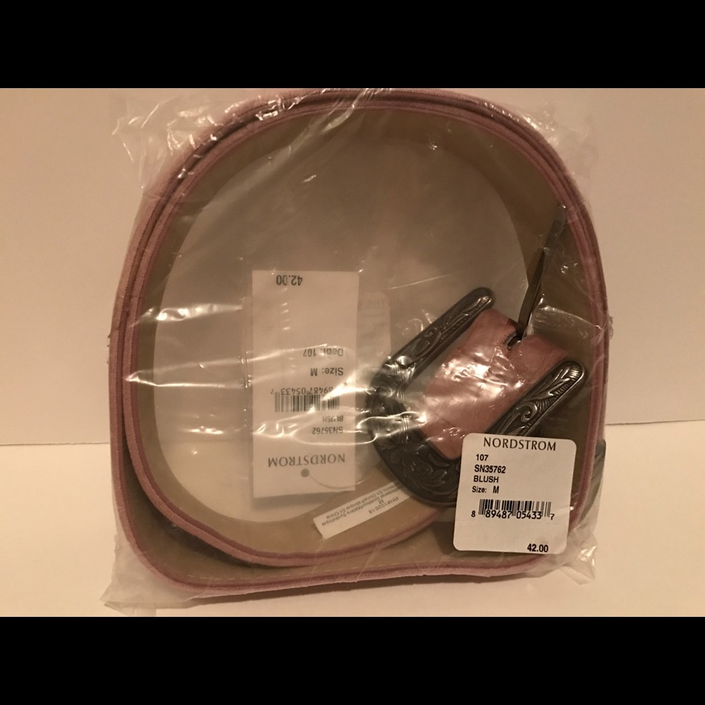 Nordstrom Blush Velvet Belt