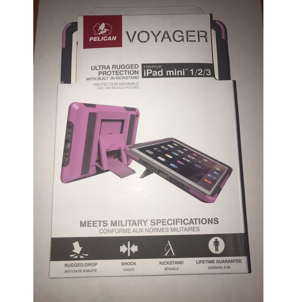 Pink pelican yovager iPad mini case!