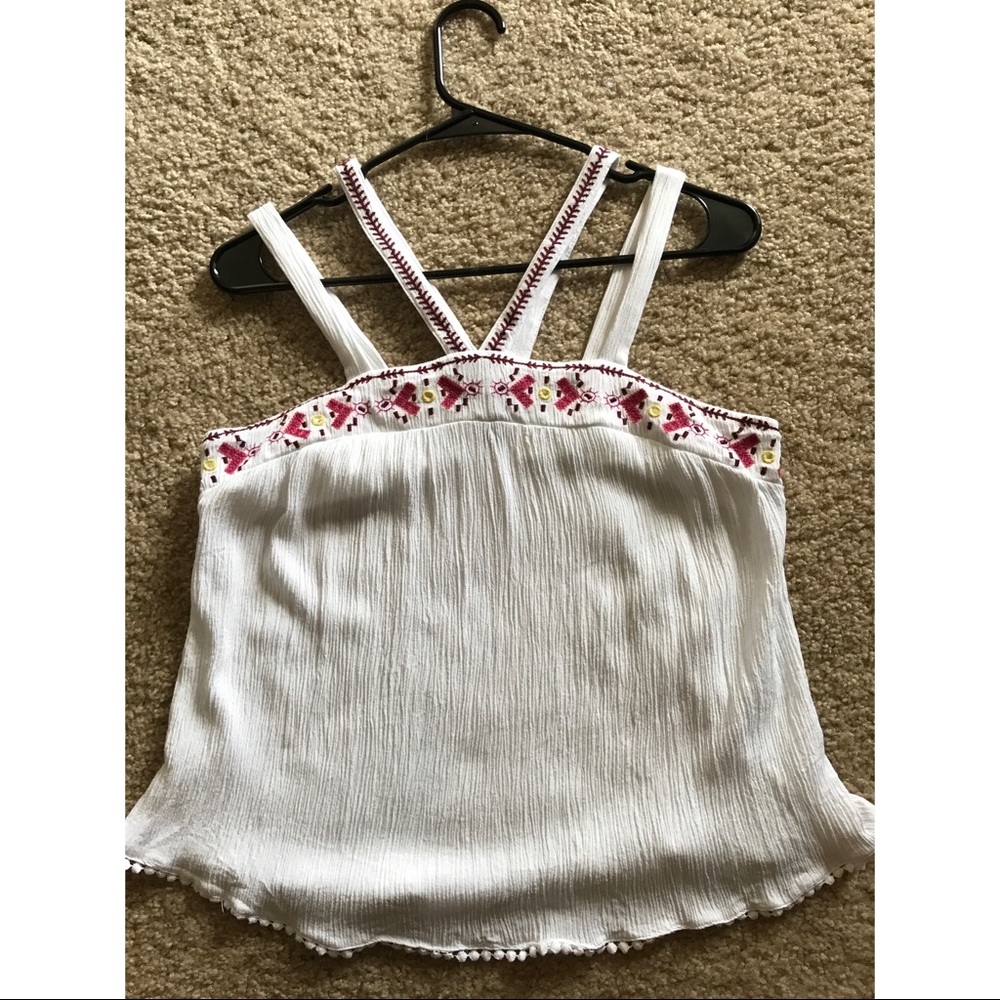 Francesca's embroidered tank ♦️sold on mercari ♦️