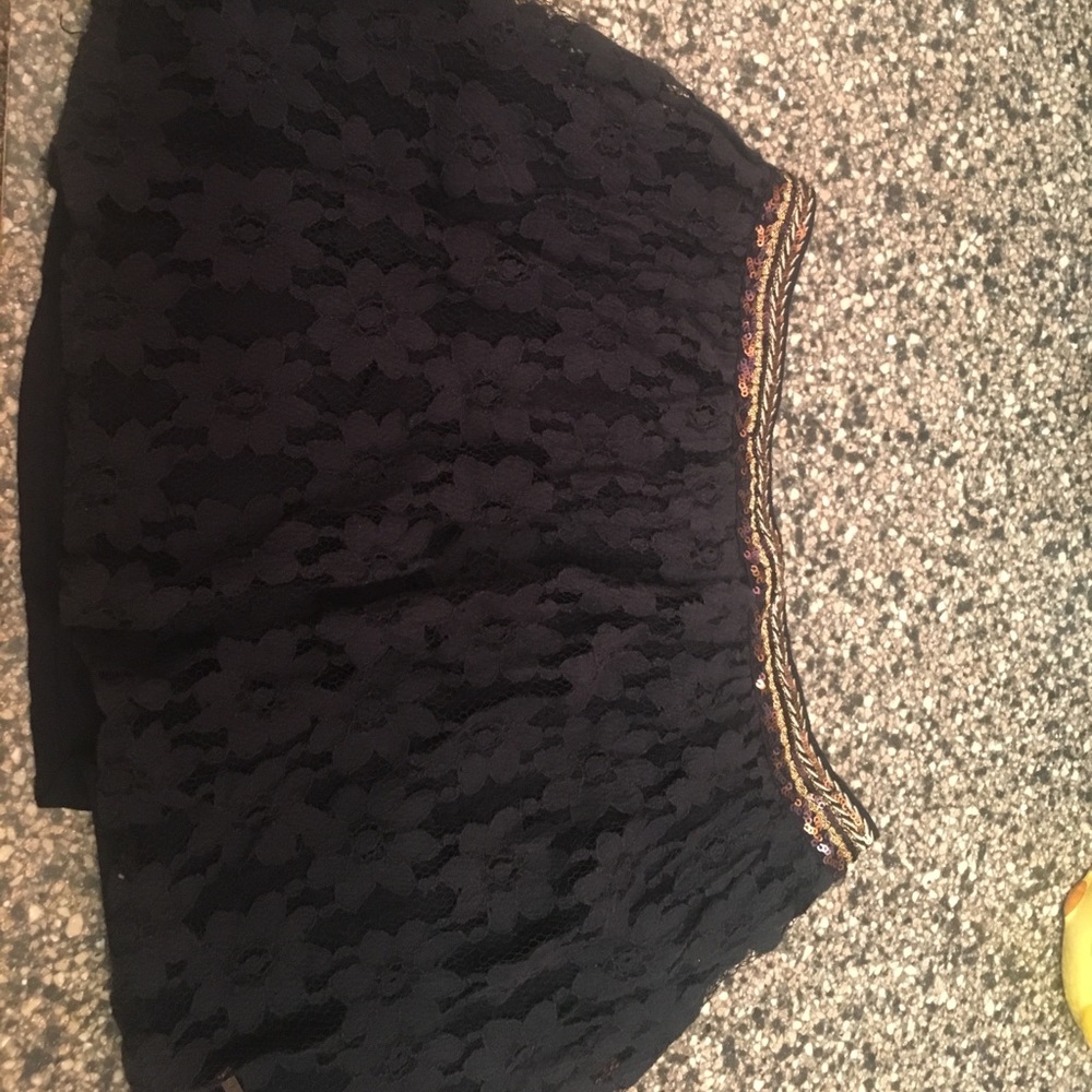 Hollister royal blue skirt w/gold sequence waist