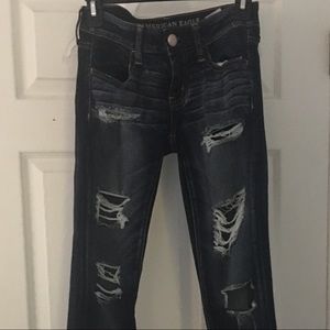 American Eagle Low Rise Ripped jeans