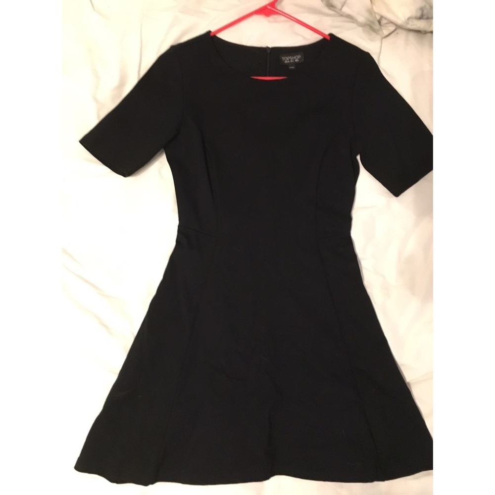 Top shop black high neck dress