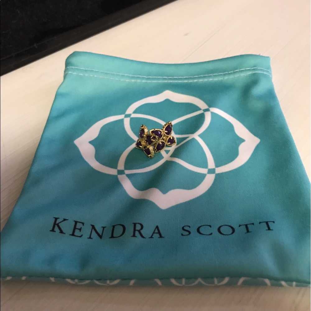 Purple and gold Kendra Scott earrings