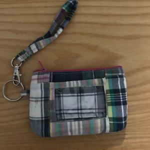 Plaid wristlet.
