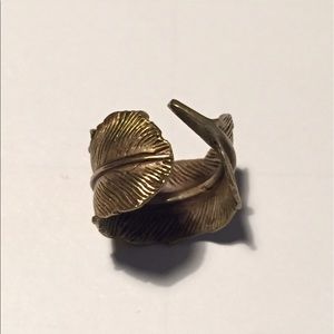 M. Cohen Feather Cuff Ring