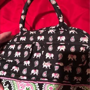 Vera Bradley Elephant Pattern Satchel Bag