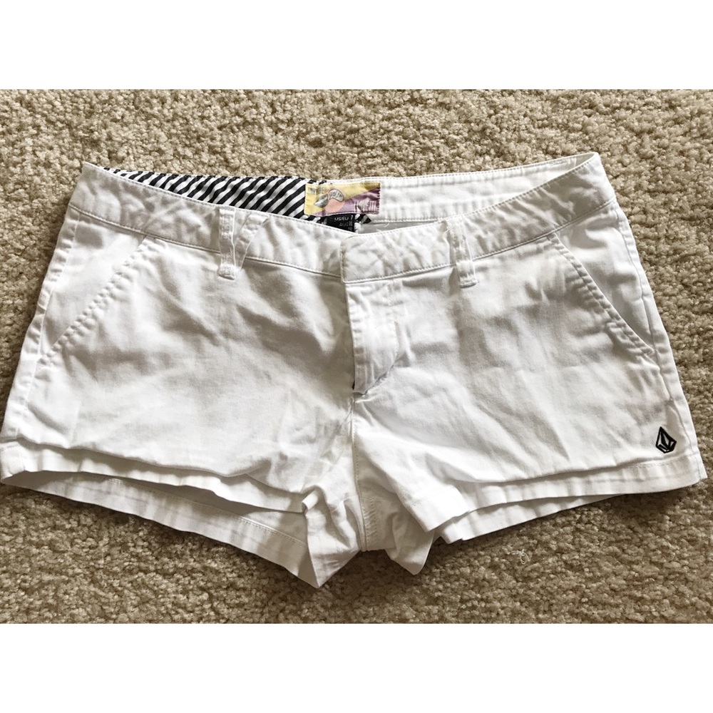 White Volcom shorts