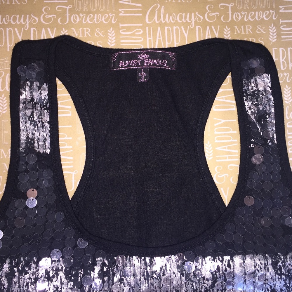 Almost Famous Sequin Razorback Tank - Picture 3 of 4