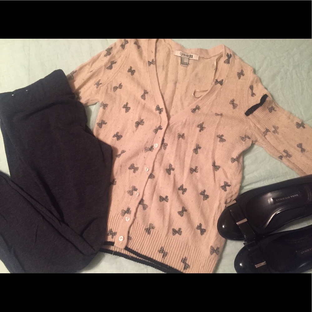 Button up Bow sweater