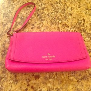 Pink Kate Spade wristlet