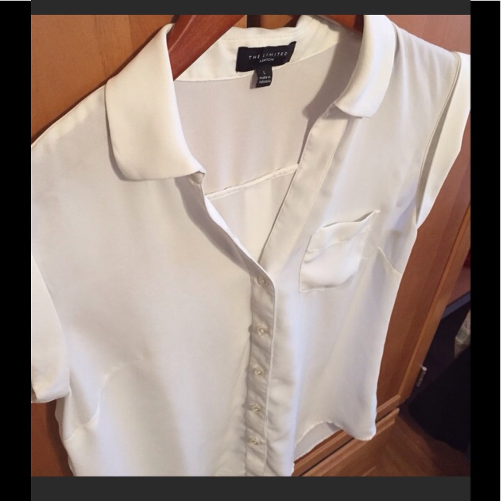 Creamy white collared blouse