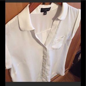 Creamy white collared blouse