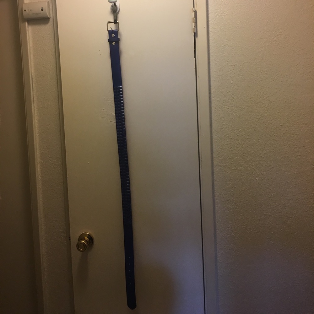 NWT Genuine leather electric blue belt.