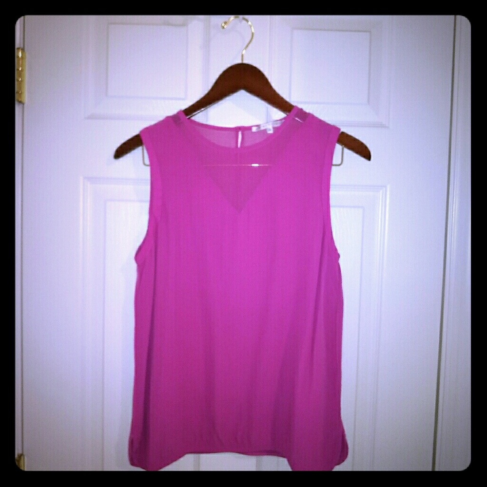 Pink sleeveless top