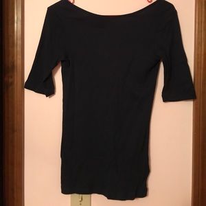 Navy blue short sleeve shirt