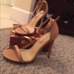 CHARLOTTE Ankle Strap Heels (nude) Guilty Soles 💕