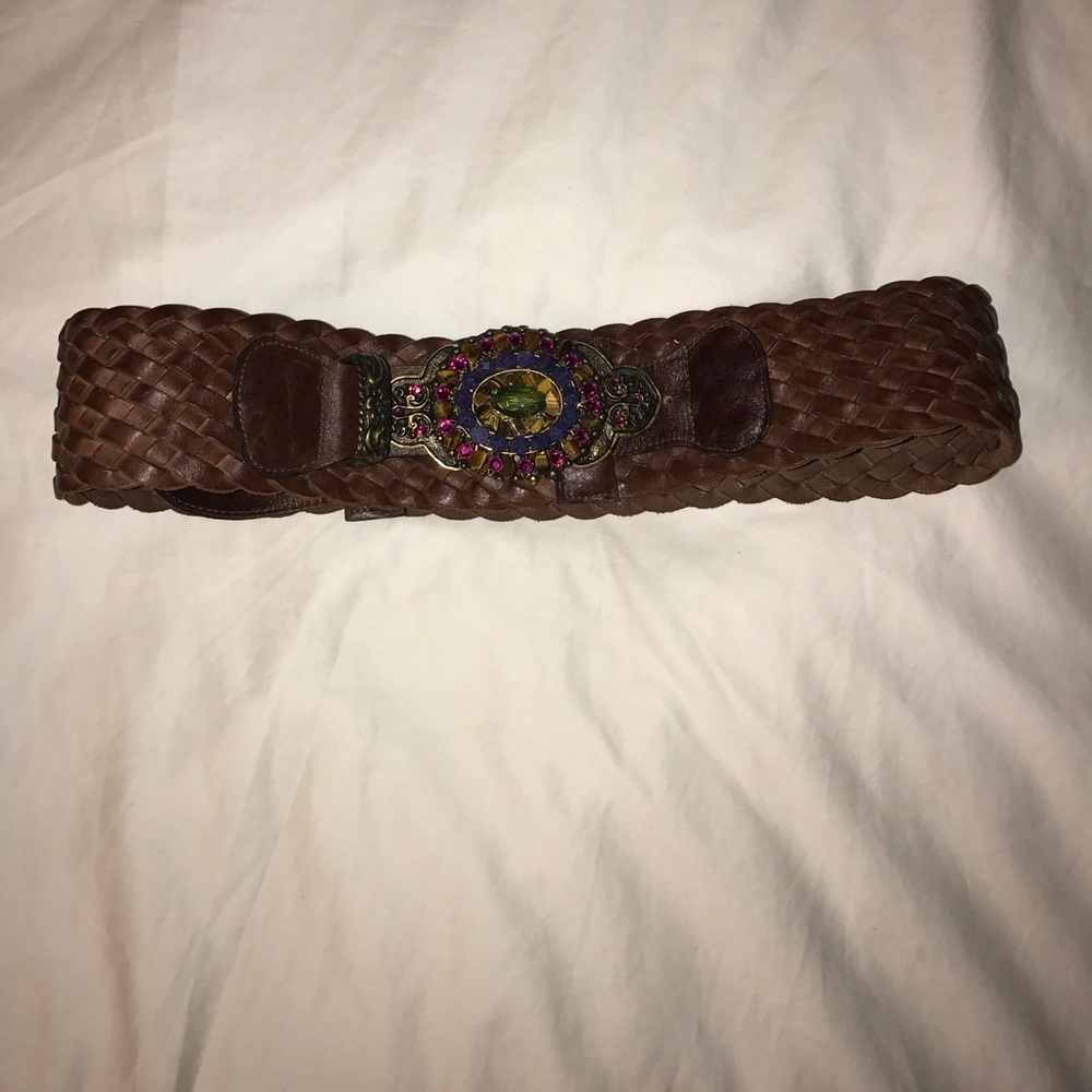 Brown belt with jewels