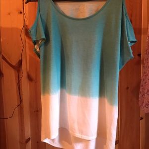 Blue & white dip dye top