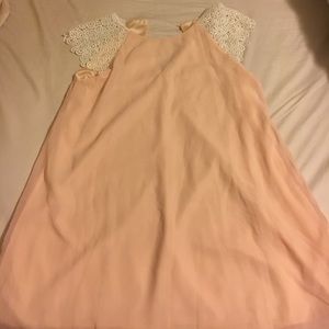 Lace crochet shift dress