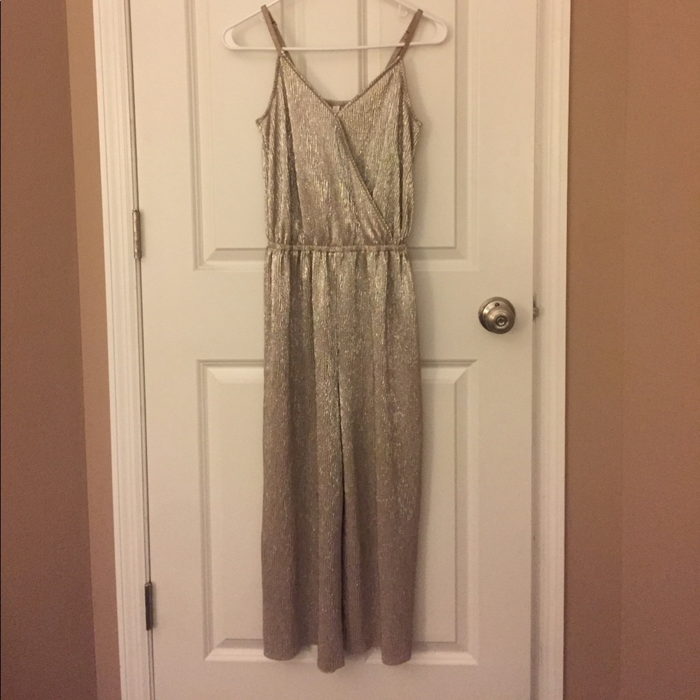 New without tags! Gold metallic jumpsuit