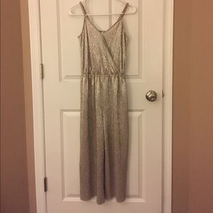New without tags! Gold metallic jumpsuit
