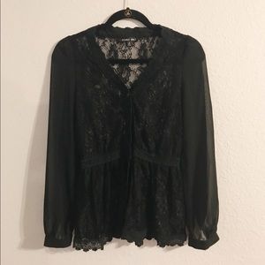 Black lace top