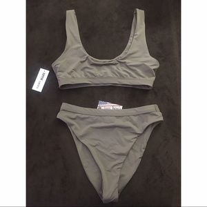 Taupe High leg Hot Miami Styles Bikini