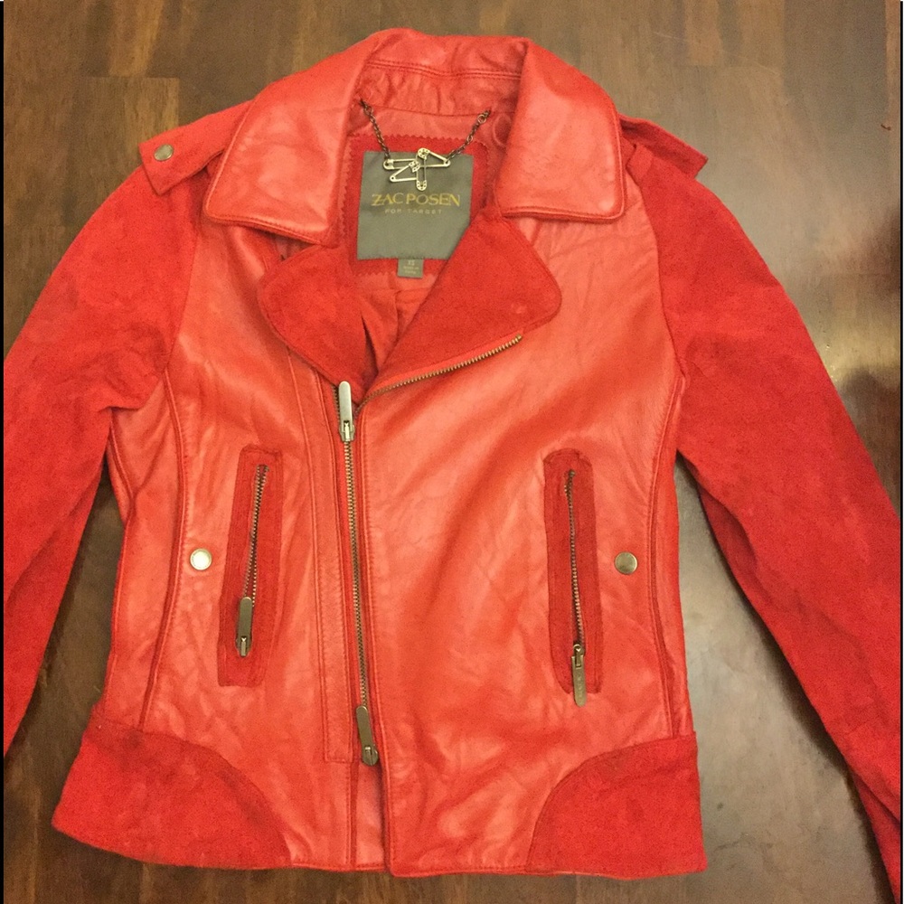 Red leather/suede jacket!