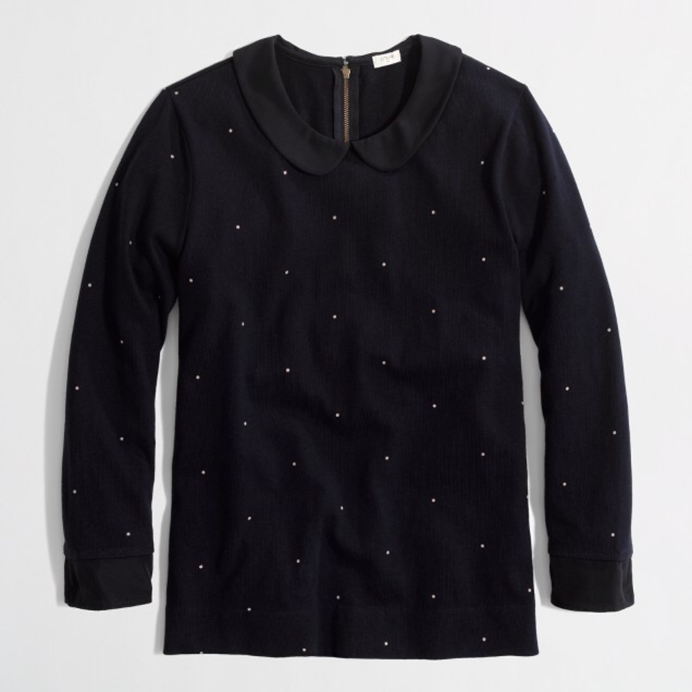J.Crew Peter Pan collar 3/4 sleeve tee