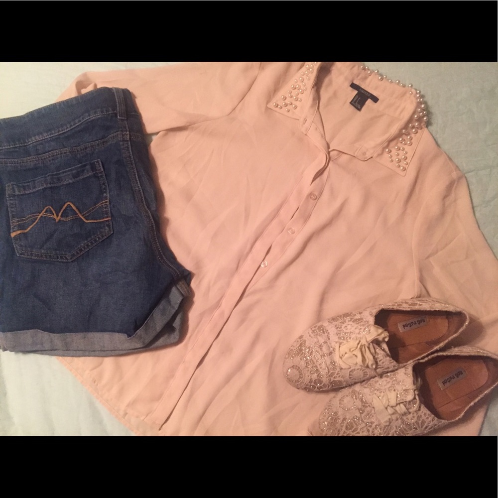 Sheer button up blouse