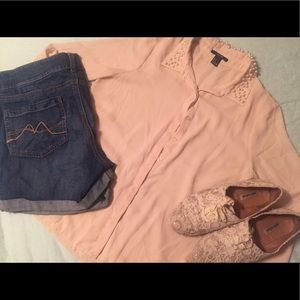 Sheer button up blouse