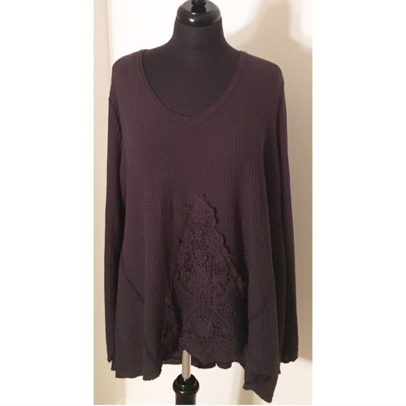 Rue21 Sweaters - ✨DARK GREY CROCHET SWEATER PLUS SIZE NWT✨