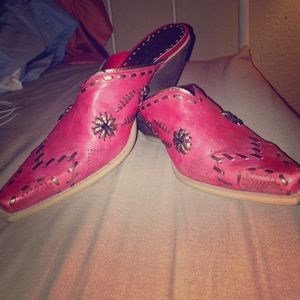 BCBGirls Shoes - BCBGirls Leather Western Slip-On Booties BCBGirls Shoes - BCBGirls Leather Western Slip-On Booties