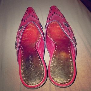 BCBGirls Shoes - BCBGirls Leather Western Slip-On Booties BCBGirls Shoes - BCBGirls Leather Western Slip-On Booties