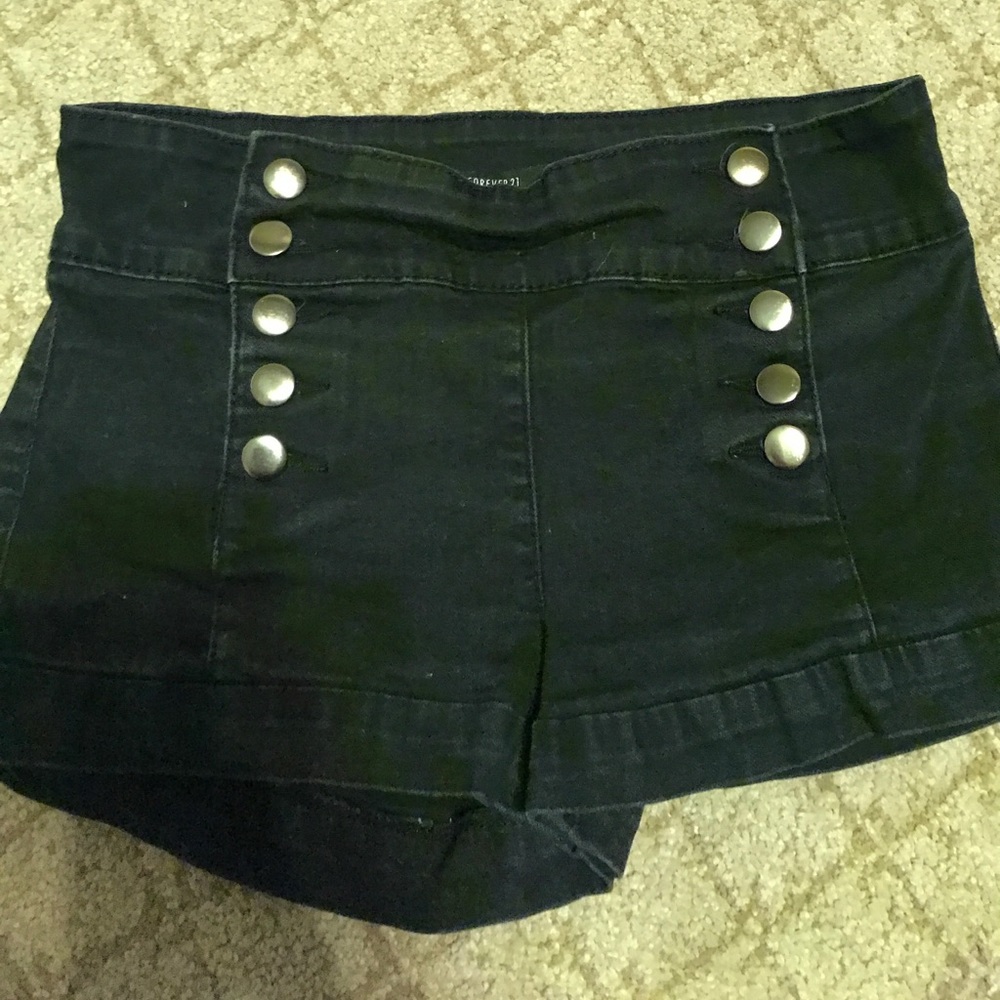 Black high waisted shorts