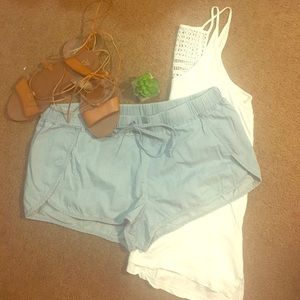 NWOT Drawstring Chambray Shorts! ☀️