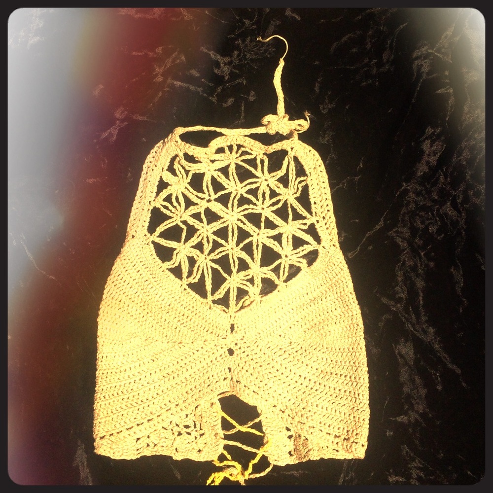 100% Hemp Flower of Life Crochet Top ♡♡♡