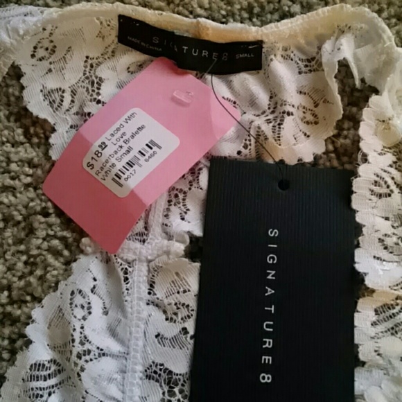 White Racerback Bralette - Picture 3 of 4