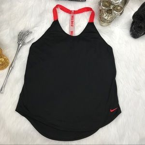 Nike red black just do it workout tank