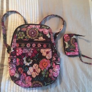 Vera Bradley Small Backpack and Wallet