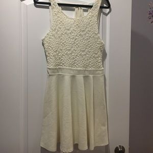 Urban outfitters cream open back tie dress
