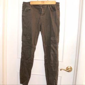 Pacsun Cargo Low Rise Green Skinny Jeans in 28