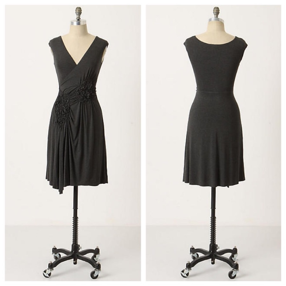 Anthro Charcoal Dress