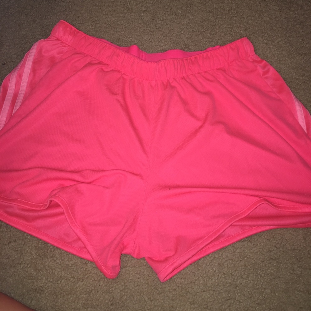 pink adidas shorts