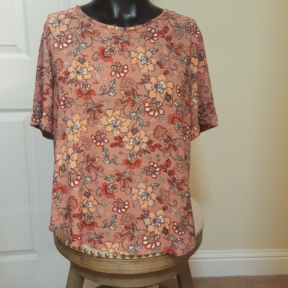 Floral top with back tie