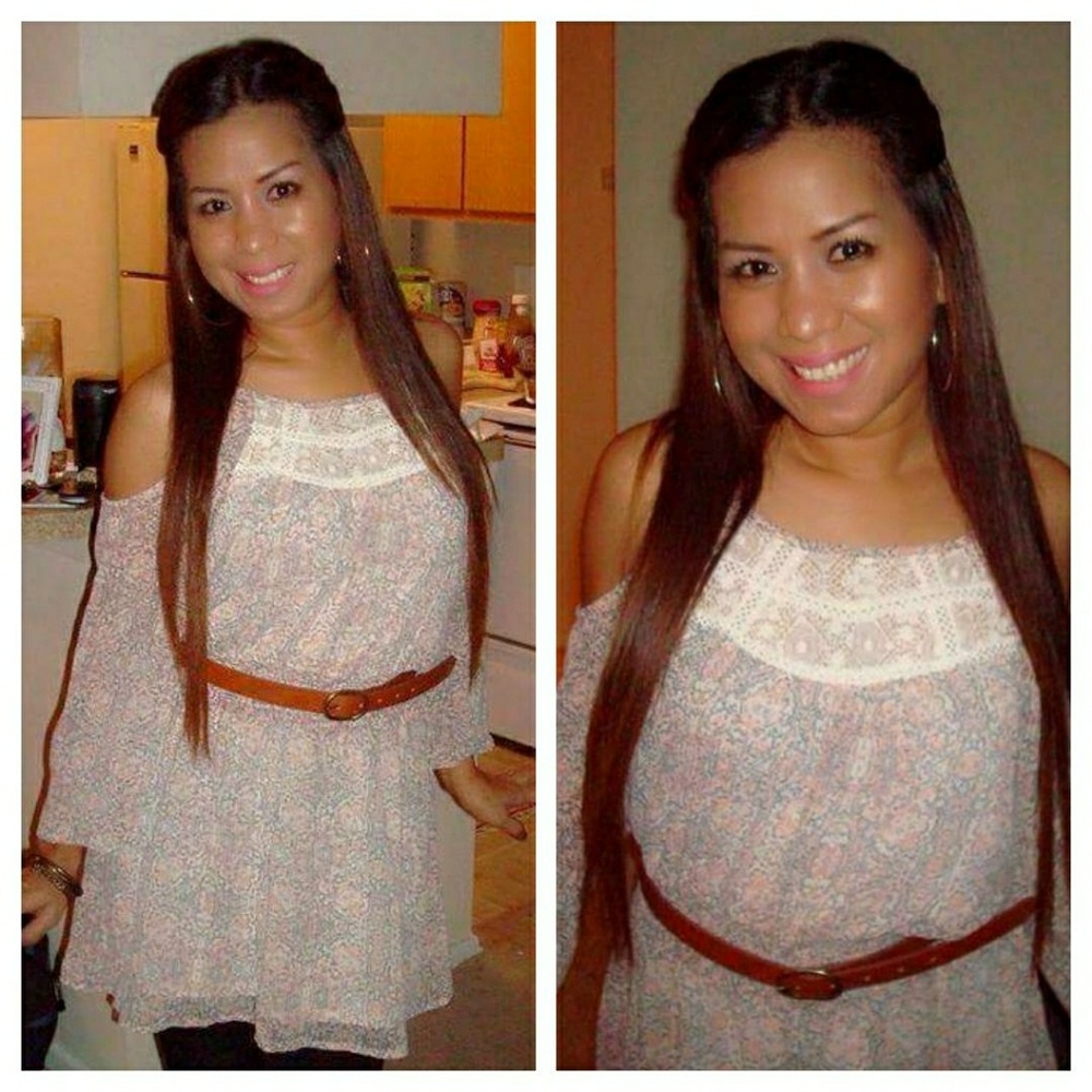 Lace off shoulder top